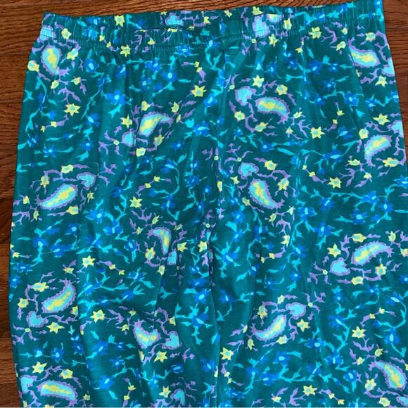 Diane Von Furstenberg DVF Color Authority Knit Pant Jade Paisley MINT COND 2X - Picture 4 of 10